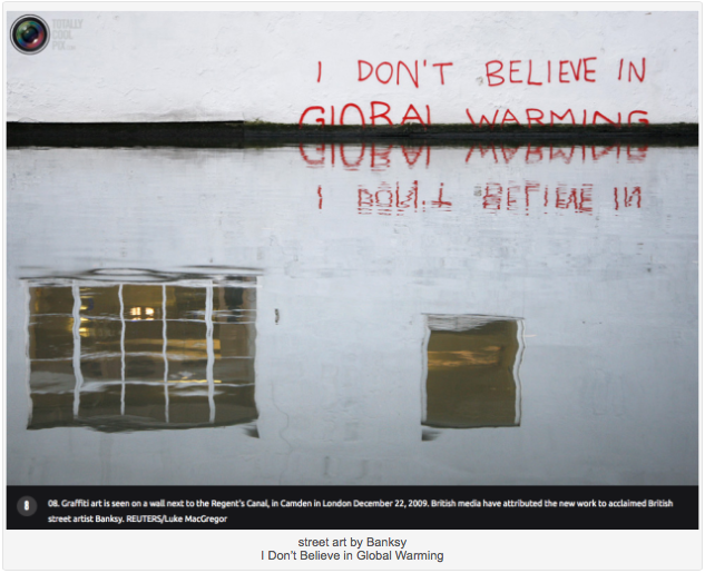 Banksy street art Global Warming