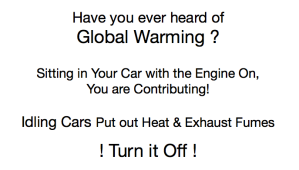 idling cars contribute to global warming
