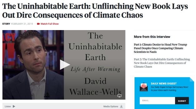 The Uninhabitable Earth, book, David Wallace-Wells